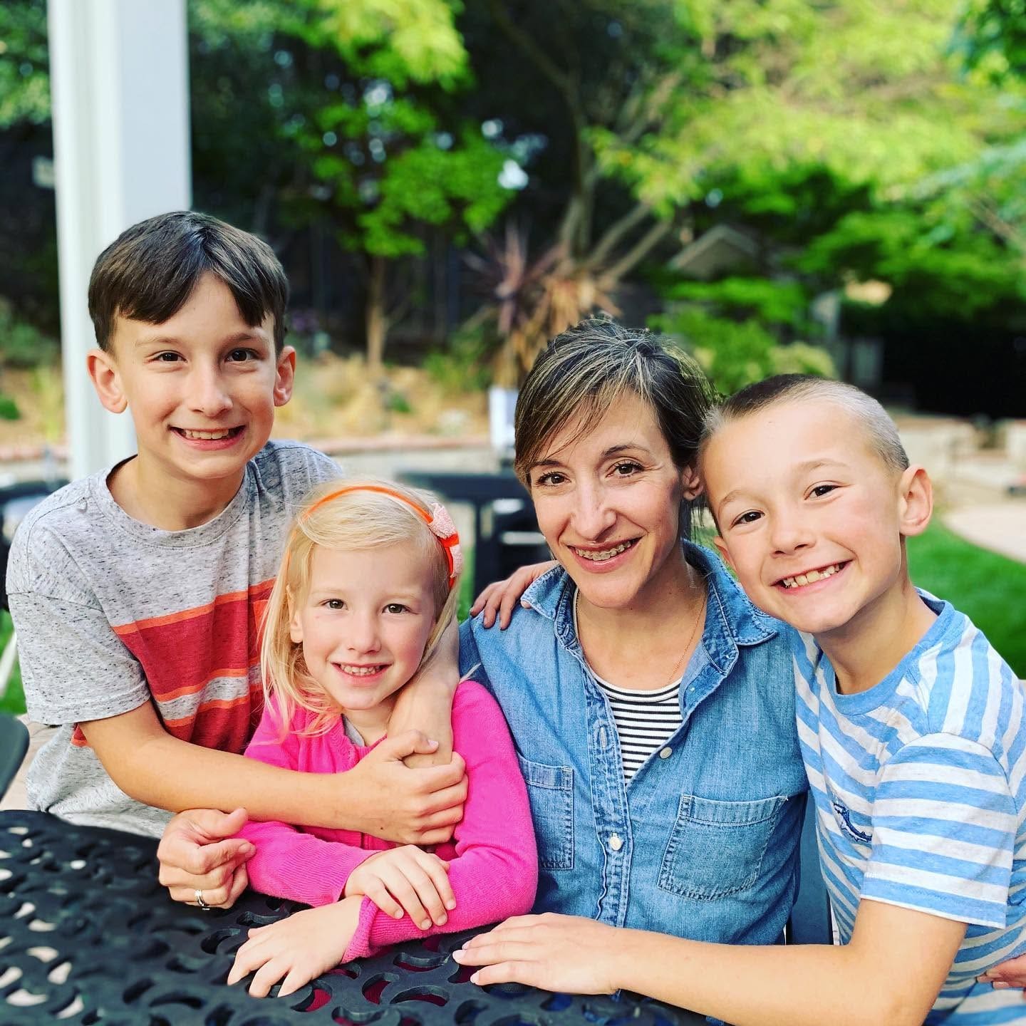 Dr Anita Ford and the kids